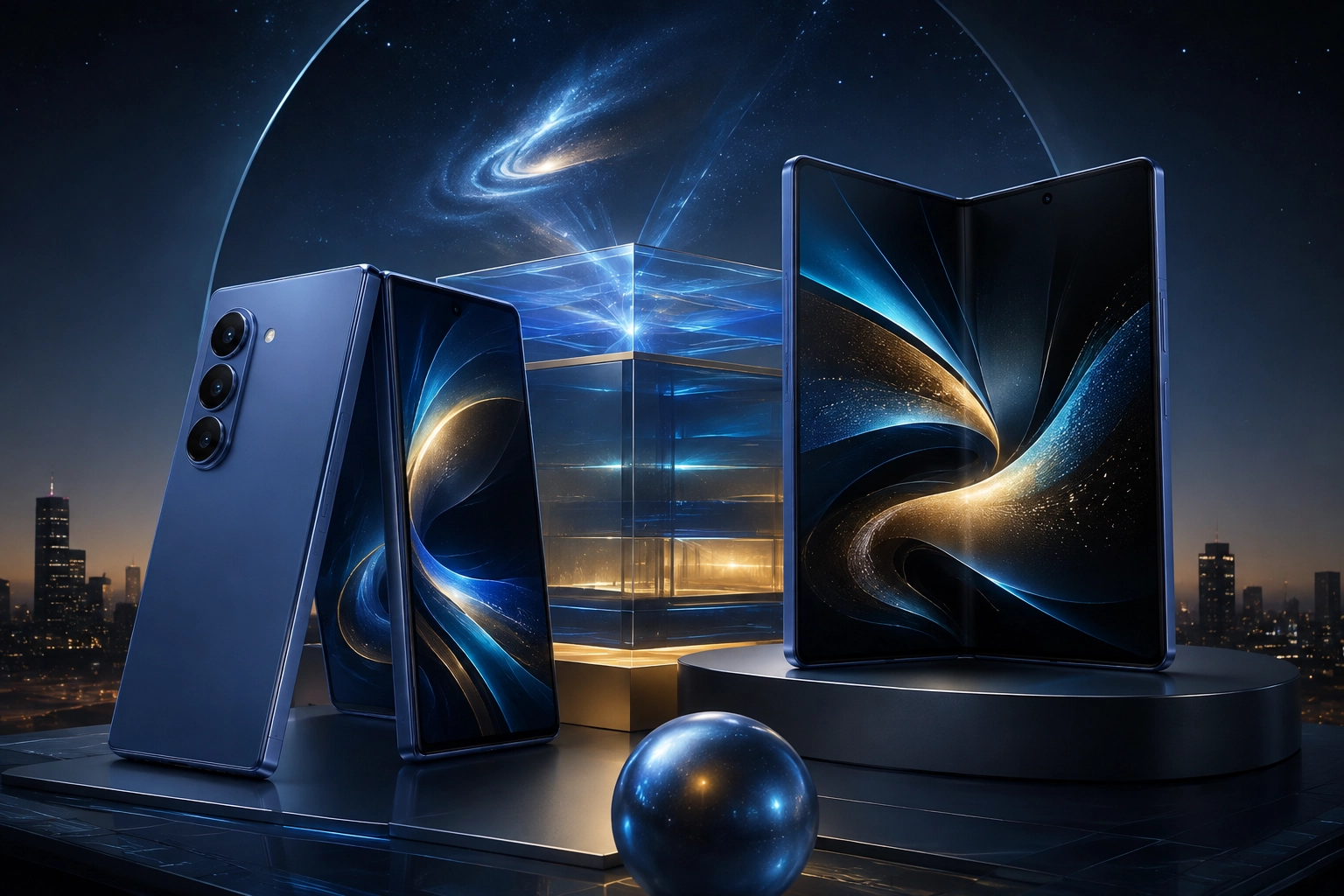 Samsung Galaxy Z Fold 8 y Z Fold 8 Ultra desplegados tras el Galaxy Unpacked