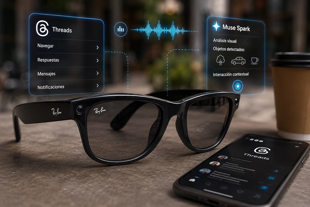 Gafas inteligentes Ray-Ban Meta con cámara integrada y asistente de voz